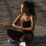 woman meditating to reduce stress