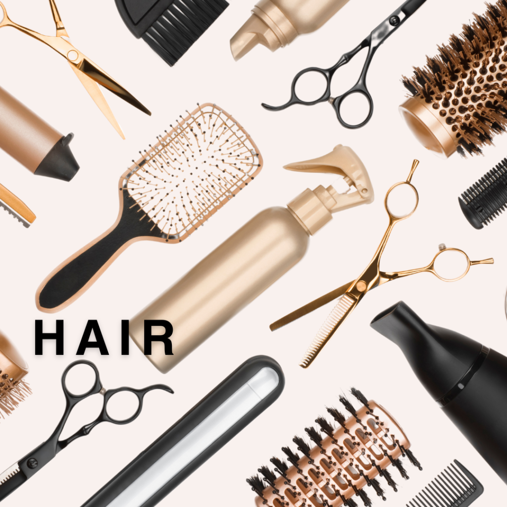 various hair care tools